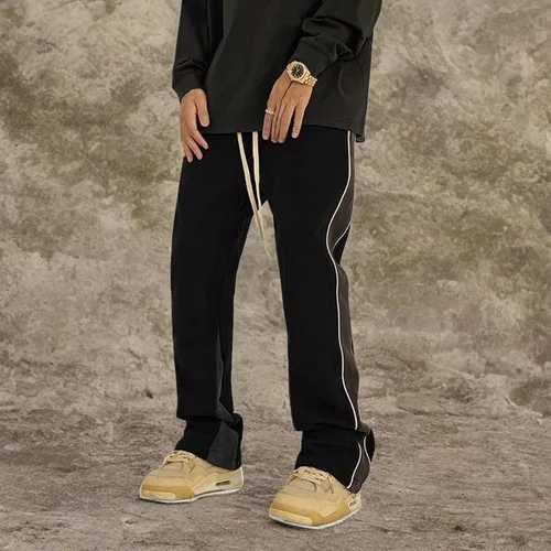 Miniatura 38 de Pantalones deportivos de gamuza sintética para mujer, pantalones de baile acampanados para hombre
