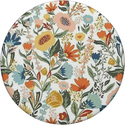 Miniatura 3 de Cute Floral Teal Hibiscus Pattern On White Pop PopSockets PopSockets PopGrip: Agarre intercambiable para teléfonos y tabletas