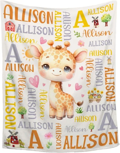 Miniatura 29 de Manta de conejo personalizada para niños y niñas, manta de bebé ultra suave, regalo personalizado, decoración de manta con nombre, 30 x 40 pulgadas