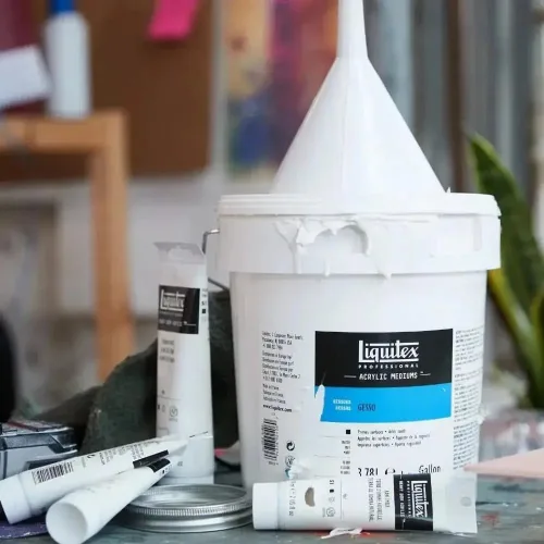 Miniatura 3 de Liquitex Basics Tubo mediano de Gesso para aplicación en superficies, 8.5 onzas, Blanco, 16 onzas