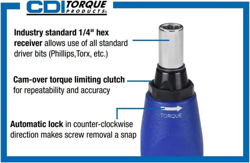 Miniatura 2 de CDI unidad hexagonal hembra microajustable de 1/4" de torque