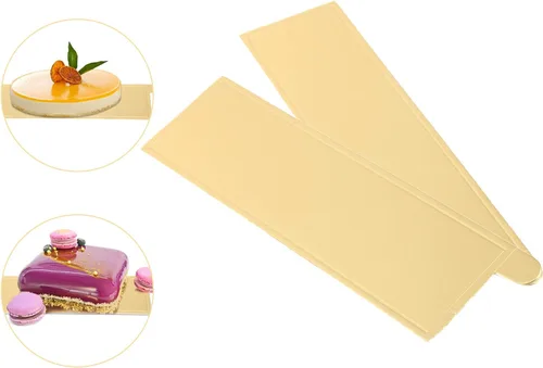 Miniatura 9 de 50 mini tablas para tartas rectangulares doradas, para postres, bandeja de cartón, base de mousse para cupcakes para bodas, fiestas, pasteles