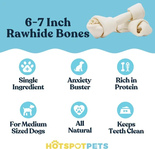 Miniatura 2 de hotspot pets Paquete de 10 masticables de cuero crudo certificados de 6 a 7 pulgadas para perros de vacas brasileñas alimentadas con pasto, promueve