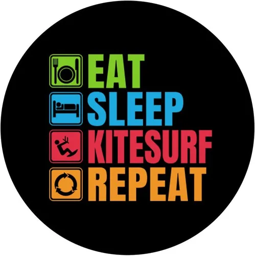 Miniatura 3 de Eat Sleep Kitesurf Repeat Kitesurfer - PopSockets Grip y Stand para teléfonos y tabletas