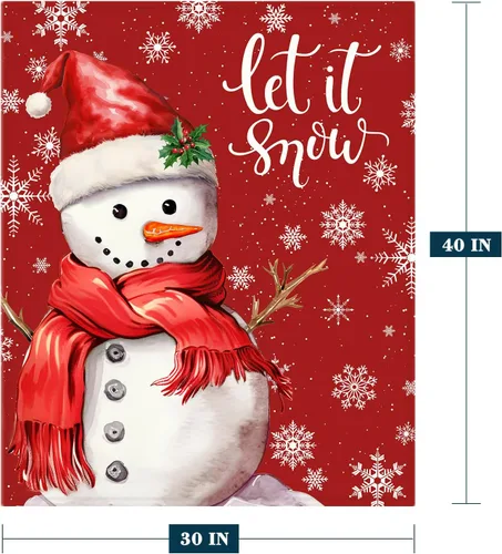 Miniatura 2 de Manta de Navidad para bebé, pequeña, roja, con copos de nieve de Navidad, manta de invierno y vacaciones, manta para arrullo de niños pequeños