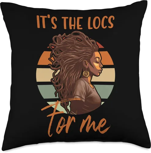 Miniatura 4 de Locs Afro Dreadlocks Love Natural Beauty Hair It's the Locs for Me Afro Hair - Almohada negra americana africana, 16 x 16 pulgadas, multicolor