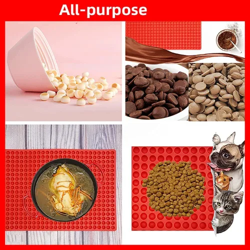 Miniatura 4 de 468-Cavity - Molde redondo de silicona, molde de gotas de chocolate, tapete para hornear, molde para golosinas para perros, moldes de caramelo