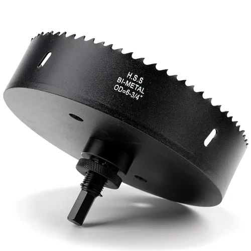 Miniatura 64 de Sierra de agujero de 4 1/8” (105mm) para madera y plástico, broca de corte de núcleo de sierra de agujero HSS bimetálica para paneles de yeso, Rojo