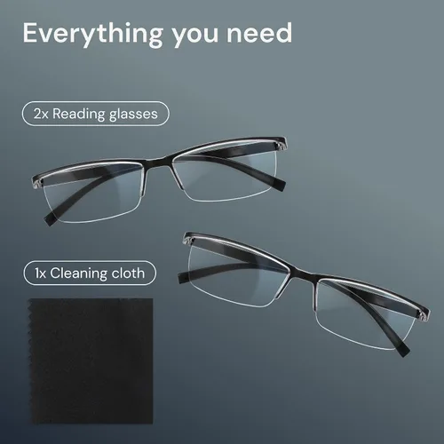 Miniatura 8 de Gaoye Executive Style Reading Glasses Men - Durable Readers with Blue Light Filtering- Comfortable Fit with TR90 Frames