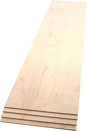 Miniatura 9 de Tablones de Madera Dura de Arce - Paquete de 2 Madera de Arce Dura para Manualidades de Madera Sin Terminar - 1/8'' (3mm) Madera Dura 100% Pura