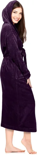Miniatura 4 de NY Threads Bata larga de felpa con capucha para mujer