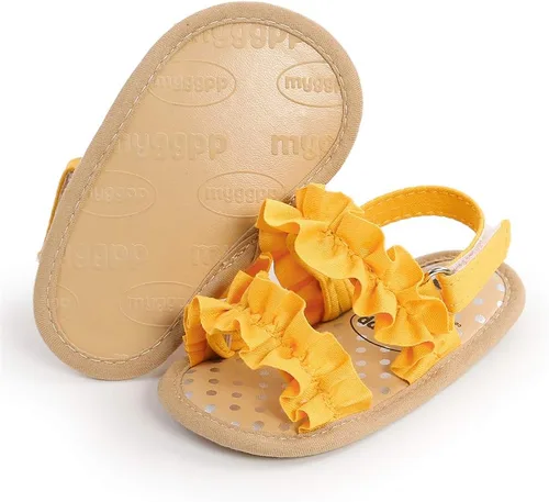 Timatego Sandalias de verano para bebés y niñas con suela suave de flores, zapatos de vestir para cuna, recién nacidos, para recién nacidos, para
