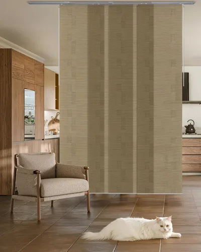 Miniatura 9 de GoDear Design - Persianas ajustables deslizantes para puertas de vidrio, cortinas verticales con panel de riel, puertas de armario, riel extensible