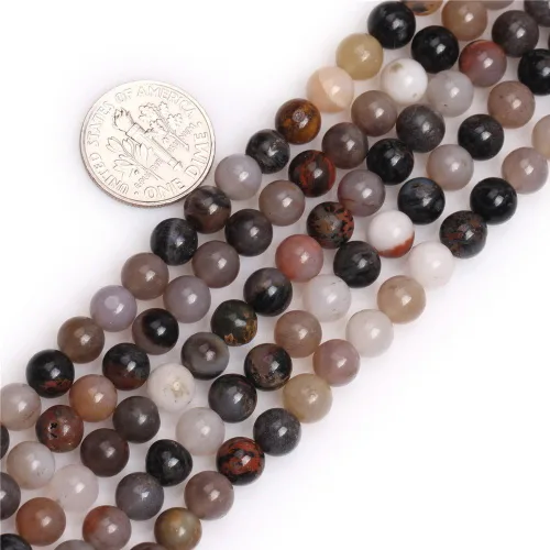 Miniatura 28 de Cuentas de jade africano occidental para hacer joyas, piedras preciosas naturales semipreciosas de 0.157 in, redondas, color verde, 15 pulgadas JOE