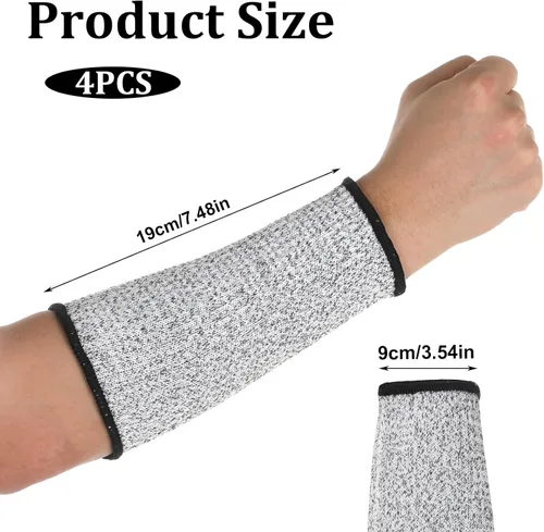 Miniatura 2 de 2 pares de mangas protectoras resistentes a los cortes, mangas protectoras para brazo de seguridad para mordeduras de perro, resistentes a cortes