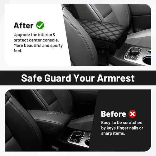 Miniatura 4 de Autorder Funda de consola central para Jeep Grand Cherokee 2011-2019 2020 2021, accesorios para reposabrazos, funda antiarañazos, almohadilla