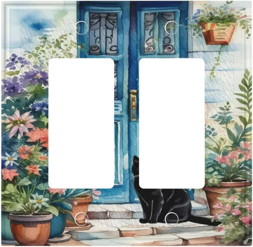 Miniatura 160 de Decorativo Arte Interruptor de Luz Cubiertas de Pintura al óleo Estilo Flores Placa de Pared de Interruptor de Interruptor Decorativo Placa