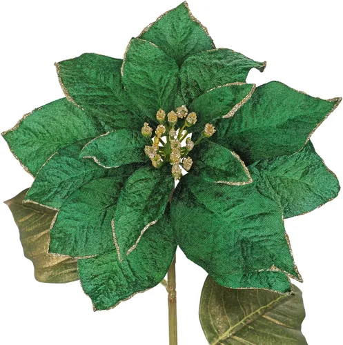 Miniatura 28 de Briful Flores de Pascua con Purpurina Navideñas de Cabezas Grandes de 12 Pulgadas Adornos para Árbol de Navidad Juego de 4 Flores Artificiales