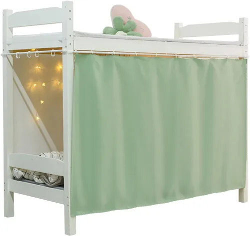 Miniatura 9 de Cortinas opacas para litera de fondo sólido, tela de privacidad para cama individual, color negro