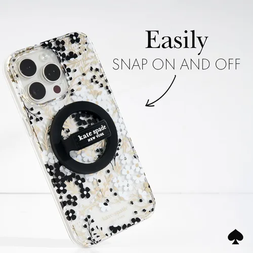 Miniatura 4 de Kate Spade New York Agarre magnético para móvil con asa - Desmontable y plegable - Negro