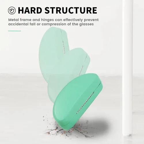 Miniatura 6 de molshine Funda rígida para gafas de sol, funda clásica grande para lentes de sol, lentes con paño de limpieza, bolsa