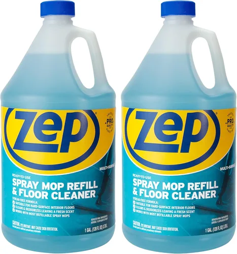 Zep ECZUMSF1282 - Recambio de trapeador en aerosol y limpiador de suelos, 1 galón (caja de 2) - Limpiador y desodorante de aroma fresco versátil de