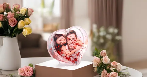 Miniatura 6 de Marco de Fotos de Purpurina Líquida de Mejores Amigos de Acrílico Flotante Personalizado con Efecto de Globo de Nieve Lindo Marco Familiar de Pareja