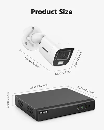 Miniatura 8 de Sistema de cámaras de vigilancia ANNKE 8CH 3K Lite con cable, DVR H.265+ con detección AI de humanos/vehículos, 4 cámaras CCTV tipo bala de 1080p