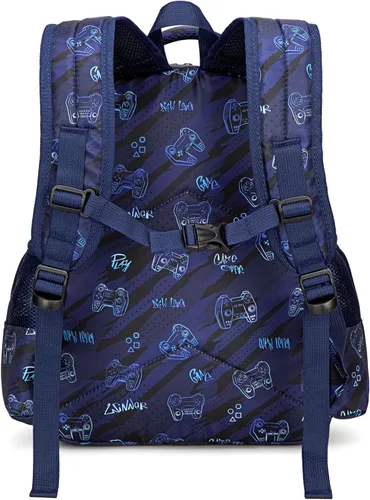 Miniatura 6 de CAMTOP Mochila para niñas para la escuela, mochilas para niños preescolar, jardín de infantes, primaria (edad 3-9 años), Gamepad