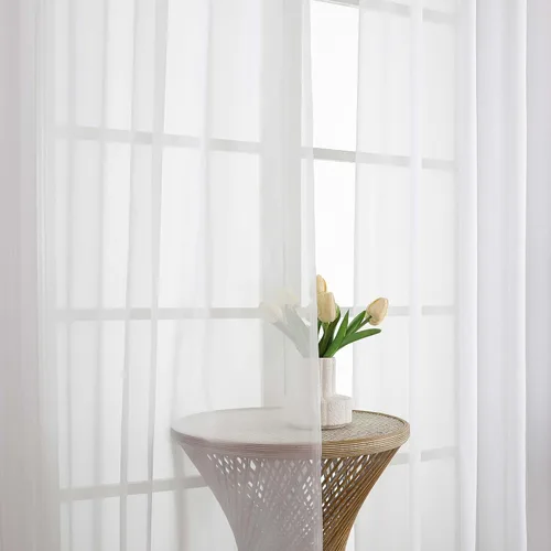Miniatura 123 de OVZME Cortinas traslúcidas, ligeras, suaves, para estudio, sala de estar y dormitorio, juego de 2 paneles, 42 pulgadas de ancho x 84 pulgadas