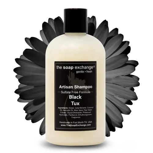 Miniatura 7 de The Soap Exchange Champú para el cabello, aroma a cuero de Texas, hecho a mano, 12 fl oz / 12.0 fl oz, cuidado natural del cabello artesanal, suave