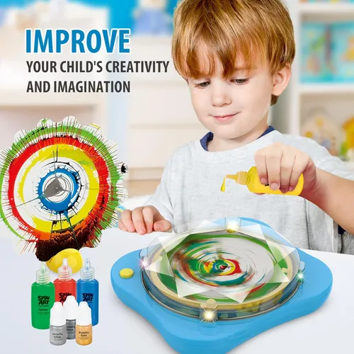 Miniatura 6 de Artes y manualidades para niños de 4 a 8 años, máquina de arte giratorio de pintura para niños, juego de manualidades para 6 a 9 años