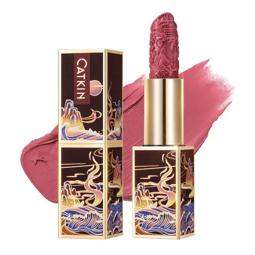 Miniatura 22 de Catkin Lápiz labial semimate hidratante de color de alto impacto infundido con vitamina E y aceite de aguacate, textura suave y sedosa, acabado mate