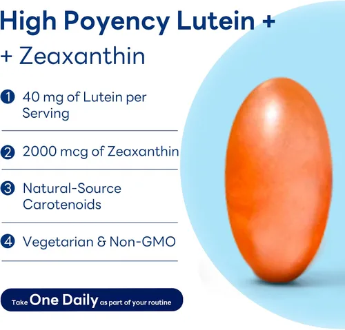 Miniatura 3 de Vitamin World Suplementos de luteína y zeaxantina, 40 mg de luteína, suplemento vegetariano para la salud ocular, una vez al día para ayudar a