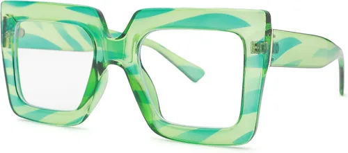 Miniatura 18 de Pro Acme Gafas de bloqueo de luz azul, marcos cuadrados grandes, anteojos falsos para mujer