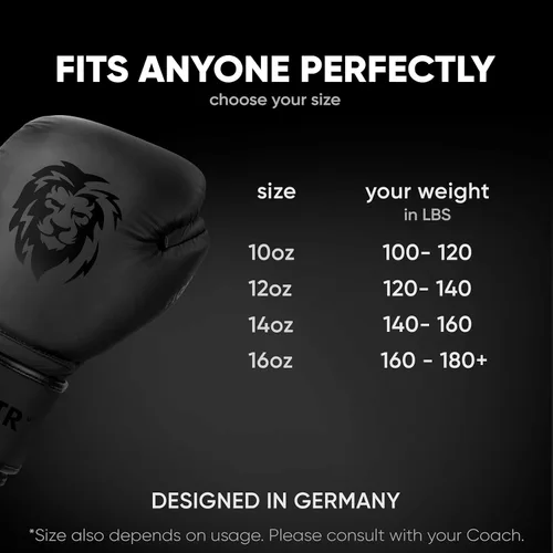 Miniatura 2 de Guantes de boxeo FIGHTR® Pro hechos de cuero genuino Para hombres y mujeres para boxeo, MMA, Muay Thai, Kickboxing y artes marciales 10 12 14 16