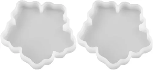 Miniatura 8 de EXCEART Círculo Stencil 2pcs Coaster Mold Blanco Colgante Arte Suministros Fabricación de Joyería