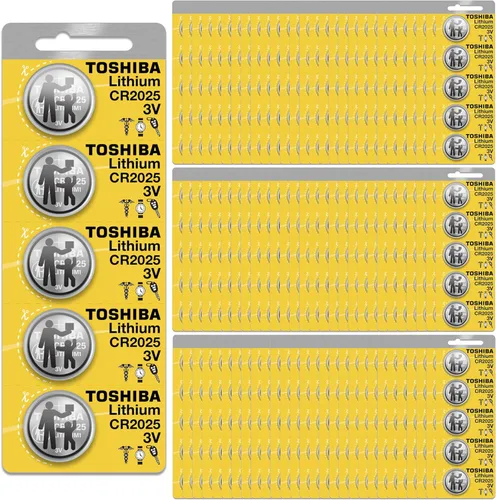 Toshiba CR2025 Batería de moneda de litio de 3 voltios (500 baterías)