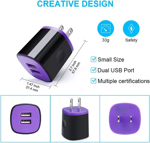 Miniatura 6 de Adaptador de cargador de coche, enchufe de pared con cable de carga tipo C para LG Stylo 6/5/4 G8 G7 G6 V60 V50 V40 V35 ThinQ, Samsung Galaxy S25
