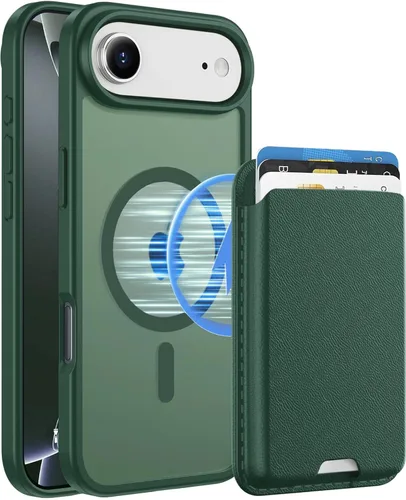 Miniatura 45 de Funda magnética para iPhone 12 Pro Max, cartera magnética desmontable con soporte para tarjetas, [compatible con MagSafe] grado militar, a prueba