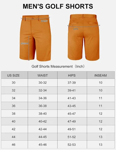 Miniatura 7 de Lesmart Pantalones cortos de golf para hombre, elásticos, de secado rápido, ajuste relajado, con rendimiento técnico