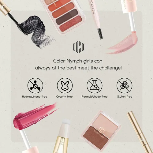Miniatura 8 de Color Nymph Juego de maquillaje para mujeres, adolescentes y niñas con bolsa de kits de maquillaje para viajes, incluye paleta de sombra de ojos