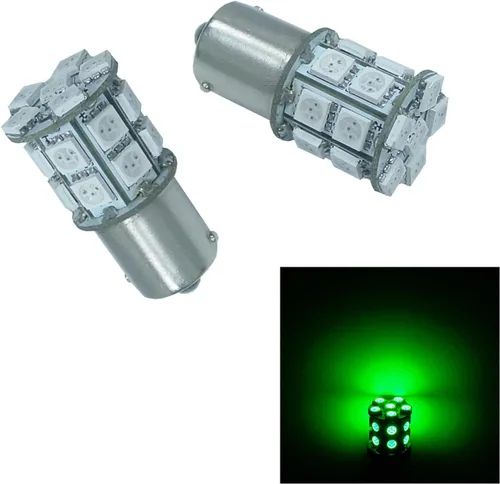 Miniatura 14 de PA 2 bombillas LED azules 13SMD 1156 para señal de giro, marcador lateral, respaldo de parada, luz trasera