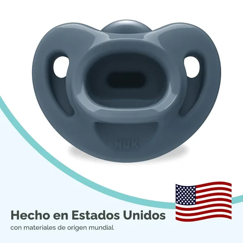 Miniatura 7 de NUK Chupete cómodo y atemporal 100% silicona, diseño de una sola pieza, sin BPA, suave para la piel del bebé, paquete de 5, para 6-18 meses Varios
