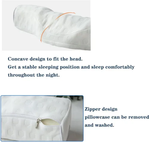 Miniatura 4 de Almohada cervical para el cuello para aliviar el dolor al dormir, almohada cervical de espuma viscoelástica para aliviar el dolor de cuello rígido
