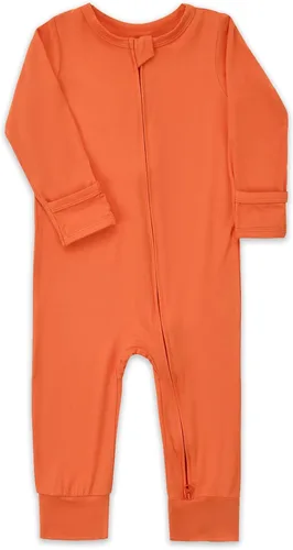 Miniatura 2 de Aablexema Pijama sin pies con cremallera y mitón, rayón de bambú, pijama de manga larga para bebé