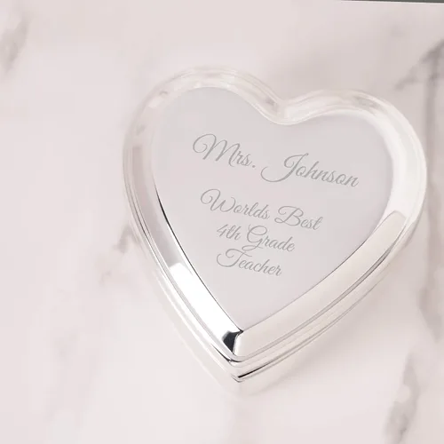 Miniatura 14 de Cherished Moments Caja de recuerdo de joyería de corazón personalizada con cruz grabada personalizada y nombre para regalo de bautizo de bebé