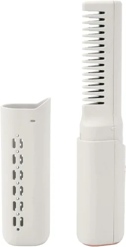 Miniatura 9 de Mini alisador de pelo recargable inalámbrico, cepillo de peine portátil con 3 temperaturas ajustables para todo tipo de cabello (caqui)
