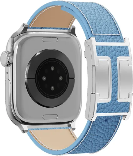 Miniatura 35 de Correa de reloj magnética de cuero compatible con Apple Watch Ultra 49 mm, 46 mm, 45 mm, 44 mm, 42 mm, 41 mm, 40 mm, 38 mm, correa de repuesto