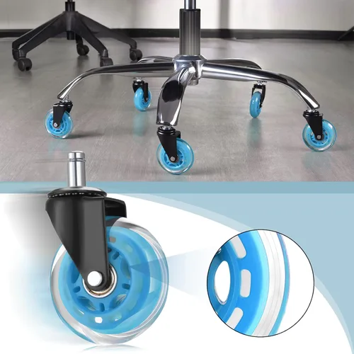 Miniatura 2 de Hivexagon Juego de 5 ruedas de repuesto para silla de oficina, ruedas universales silenciosas, resistentes, de 3 pulgadas, para sillas de oficina